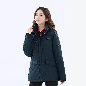 【遊遍天下】女款極暖GlobeTex防水防風保暖顯瘦羽絨外套(GJ23036) XL 丈青