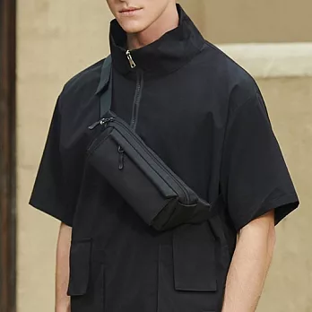 【HandStyle】男包 日式極簡多層拉鍊袋防盜機能貼身斜背包(2153)_11090