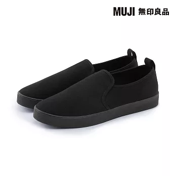 【MUJI 無印良品】撥水加工柔軟鞋墊基本便鞋 25.5cm 黑色
