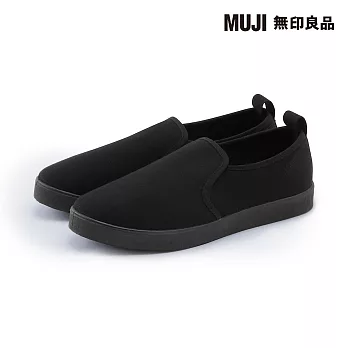 【MUJI 無印良品】撥水加工柔軟鞋墊基本便鞋 22.5cm 黑色