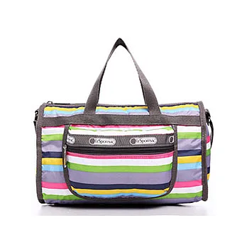 LeSportsac 新款手提斜揹二用包-粉彩條紋