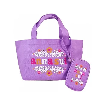 ANNA SUI 安娜蘇 粉紫玩樂托特包
