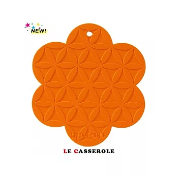 【LE CASSEROLE】花開富貴矽膠止滑隔熱墊(甜橙橘)