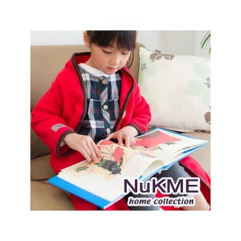 棉花田【NuKME】兒童時尚創意保暖袖毯-紅色