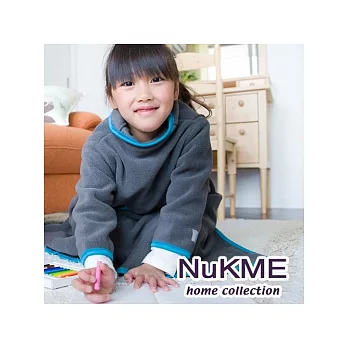 棉花田【NuKME】兒童時尚創意保暖袖毯-鐵灰色