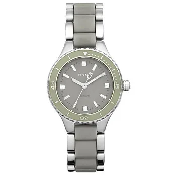 DKNY 柔情風姿典雅晶鑽腕錶(灰)