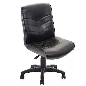 GXG 短背皮面 無扶手電腦椅 TW-1008E黑色