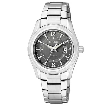 CITIZEN Eco-Drive 優雅華格納光動能時尚個性腕錶-銀灰-FE1010-57H公司貨