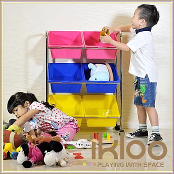 【ikloo】可移式6格玩具收納組