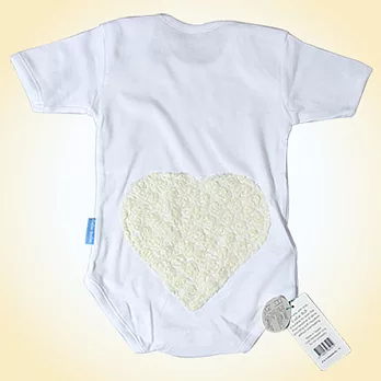 Cutie Bella包臀衣，Heart on Back-Cream(6~12m)