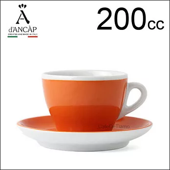 d’ANCAP Torino 卡布咖啡杯盤組-橘色 200cc (1杯1盤) HG9376