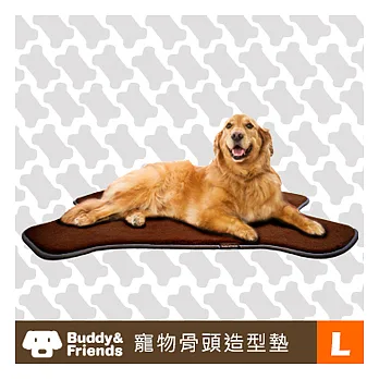 【Buddy&Friends】寵物骨頭造型墊 /L深咖啡