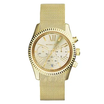Michael Kors 優雅風情三眼計時腕錶-金