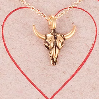 Dogeared Free Spirit 自由靈魂系列 牛頭金色項鍊 bull skull necklace