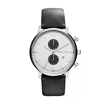 (預購)【EMPORIO ARMANI】義大利精品 -雙單眼皮帶石英男錶(AR0385)/43mm