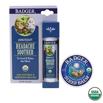 BADGER-美國USDA認證 舒眠膏21g+寧神舒緩膏17g