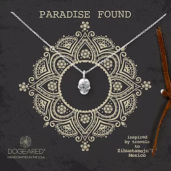 Dogeared paradise found day of the dead skull necklace 骷髏頭925純銀項鍊 18吋