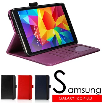 三星 Samsung Galaxy Tab 4 8.0 T330 T331 T335 專用多功能錢包款平板電腦皮套 保護套黑色