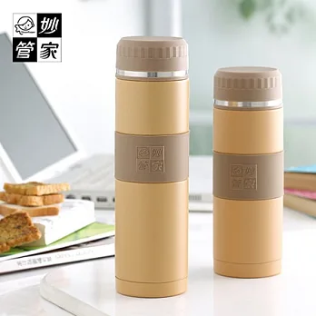 【妙管家】優質316不鏽鋼真空雙層保溫杯2件組(金460ml+360ml)#99358