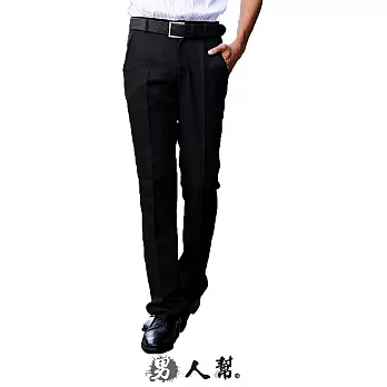 【男人幫】K0413＊【獨家經典熱賣黑色素面小直筒窄版西裝褲】黑色S號