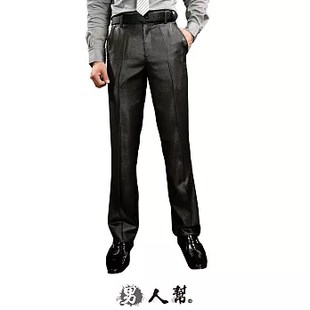 【男人幫】K0414＊【明日之星黑色閃耀立體光點中低腰直筒西裝褲】黑色 M號