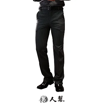 【男人幫】K0417＊【熟男基本御用細緻藍條紋中低腰直筒西裝褲】S 尺寸