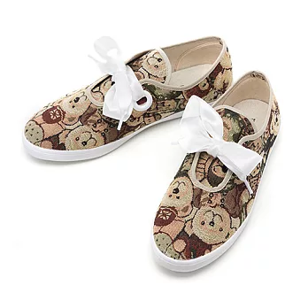 DAV DANNY 大衛丹尼 可愛小熊綁帶休閒鞋-DD0823熊熊圖案