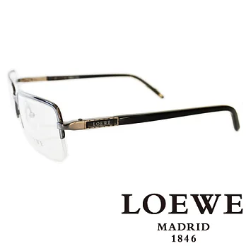 LOEWE 西班牙皇室品牌羅威法瑯質半框正面平光眼鏡(銀)VLW266-0568