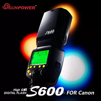 SUNPOWER S600 High CRI 機頂閃光燈/For Canon