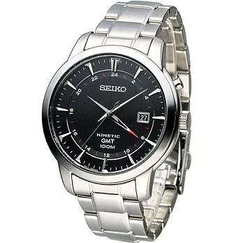 精工 SEIKO Kinetic 雙時區簡約時尚腕錶 5M85-0AC0D SUN033P1