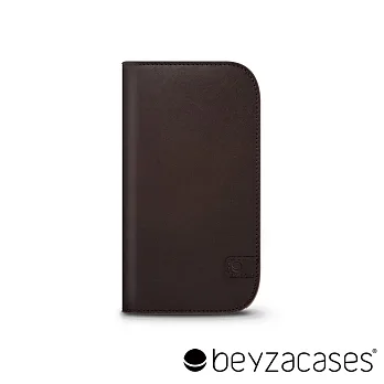 Beyzacases Natural Wallet iPhone 6 專用樸質雅緻皮夾護套-沉穩深棕 (BZ05137)