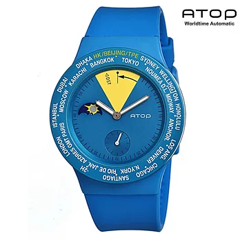 ATOP｜世界時區腕錶－24時區經典系列(藍色)