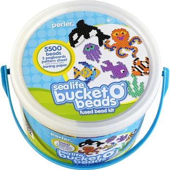 《Perler 拼拼豆豆》海洋生物 5,500 顆拼豆組合桶