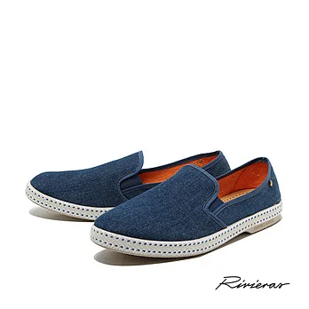 【G.T Company】Rivieras 10° 1053 西班牙品牌編織洞洞麂皮懶人鞋至尊鞋陳冠希男款41藍色丹寧