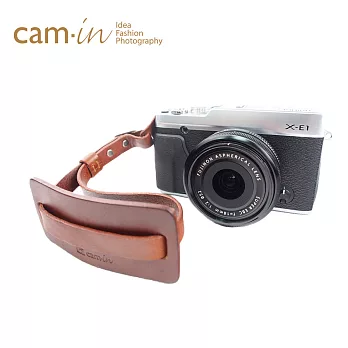 Cam in 真皮風格可調式相機手腕帶(共2色)棕色