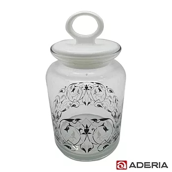 【ADERIA】日本進口拉環圖騰玻璃罐1500ml