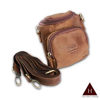 【H-CT】輕巧隨身真皮斜背小腰包(A211-Z)