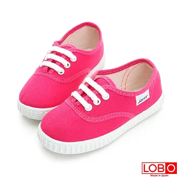 【LOBO】西班牙百年品牌Bambas環保膠底休閒童鞋-桃紅色 親子款24桃紅色