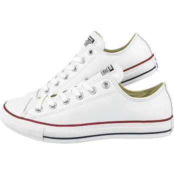 【GT Company】Converse Chuck Taylor All Star 皮革低筒基本款中性26.5白色