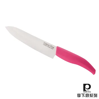 【日本Pearl Life】順心切．陶瓷料理刀（15cm）-淺桃紅