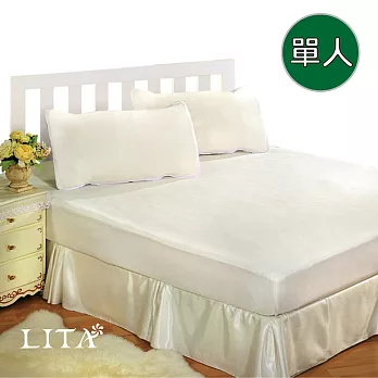 【LITA麗塔】《100%防水透氣》 床包式保潔墊 -單人(3.5X6.2)