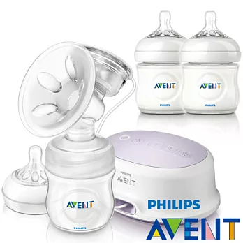 PHILIPS【AVENT新安怡】輕乳感PP標準型單邊電動吸乳器+親乳感PP奶瓶125ml雙入(超值組)