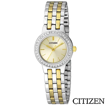 CITIZEN星辰 典藏金色元素女仕腕錶 EJ6104-51P