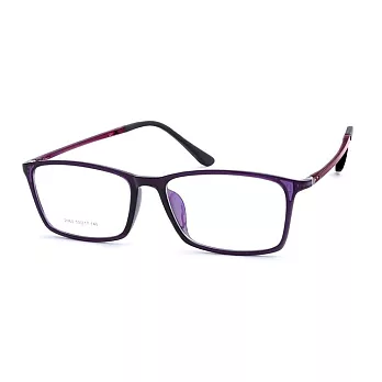 【大學眼鏡】Gluck! 時尚炫彩 扁方框平光眼鏡 2060-2紫