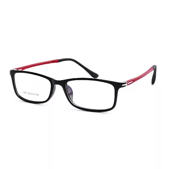 【大學眼鏡】Gluck! 時尚炫彩 扁方框平光眼鏡 3061-5紅腳黑