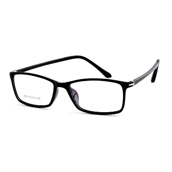 【大學眼鏡】Gluck! 書院氣質 扁方框平光眼鏡 3063-1黑
