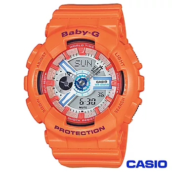 CASIO卡西歐 Baby-G個性甜心立體多層次雙顯腕錶 BA-110SN-4A