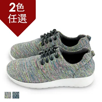 FUFA MIT 混色織紋繫帶休閒鞋(R07) - 共2色23彩灰
