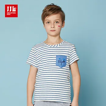 JJLKIDS 夏日海洋風條紋上衣(藏青)130藏青