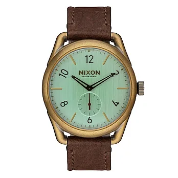 【NIXON】文青簡約設計指針錶 C39 LEATHER_A459-2223(復古金)復古金